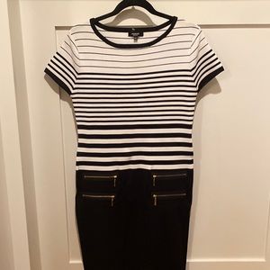 Premise stripe dress size  Lg shirt sleeve zippers